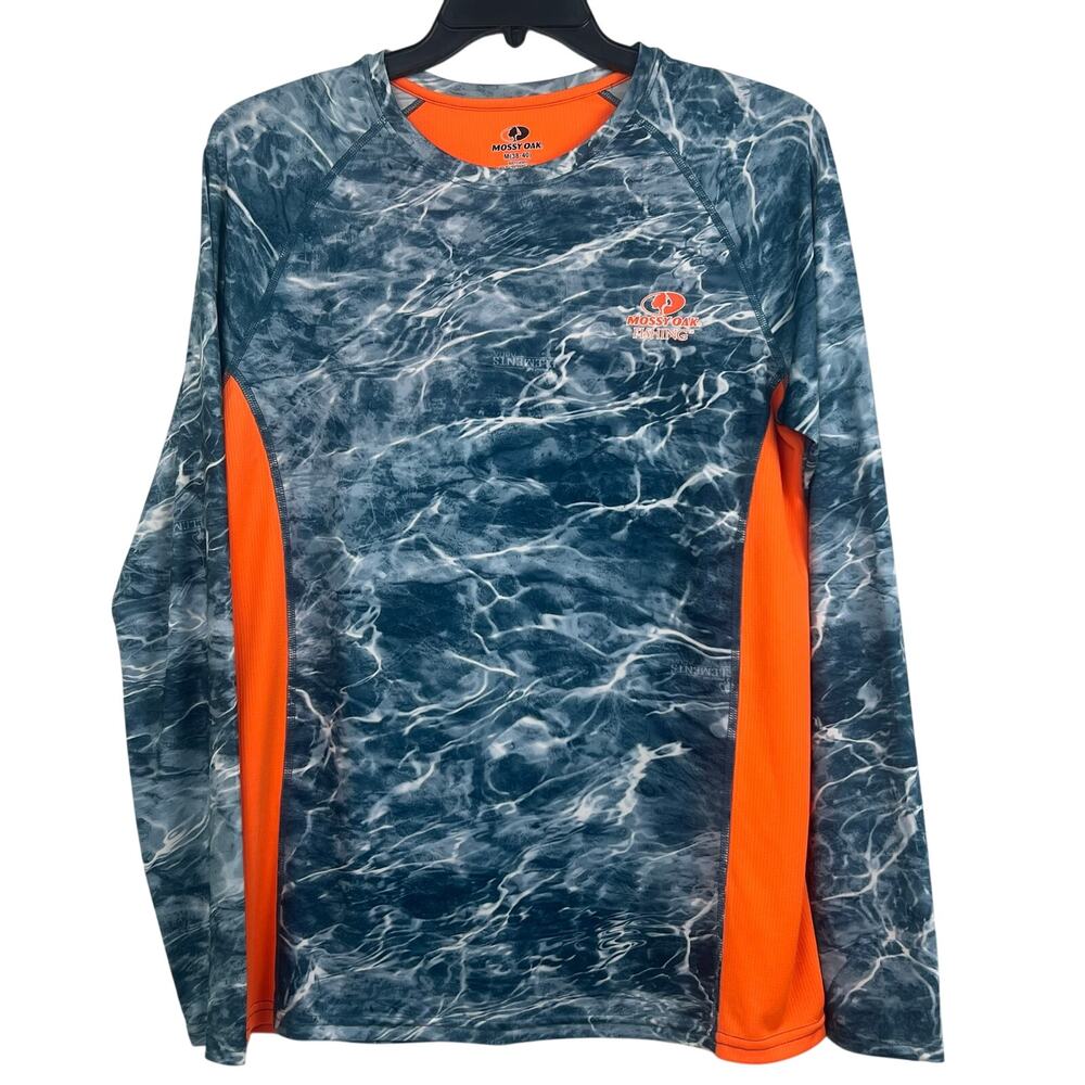 Mossy Oak Performance Fishing Tee mens  medium Long Sleeve Nautical Breathable - Picture 2 of 7